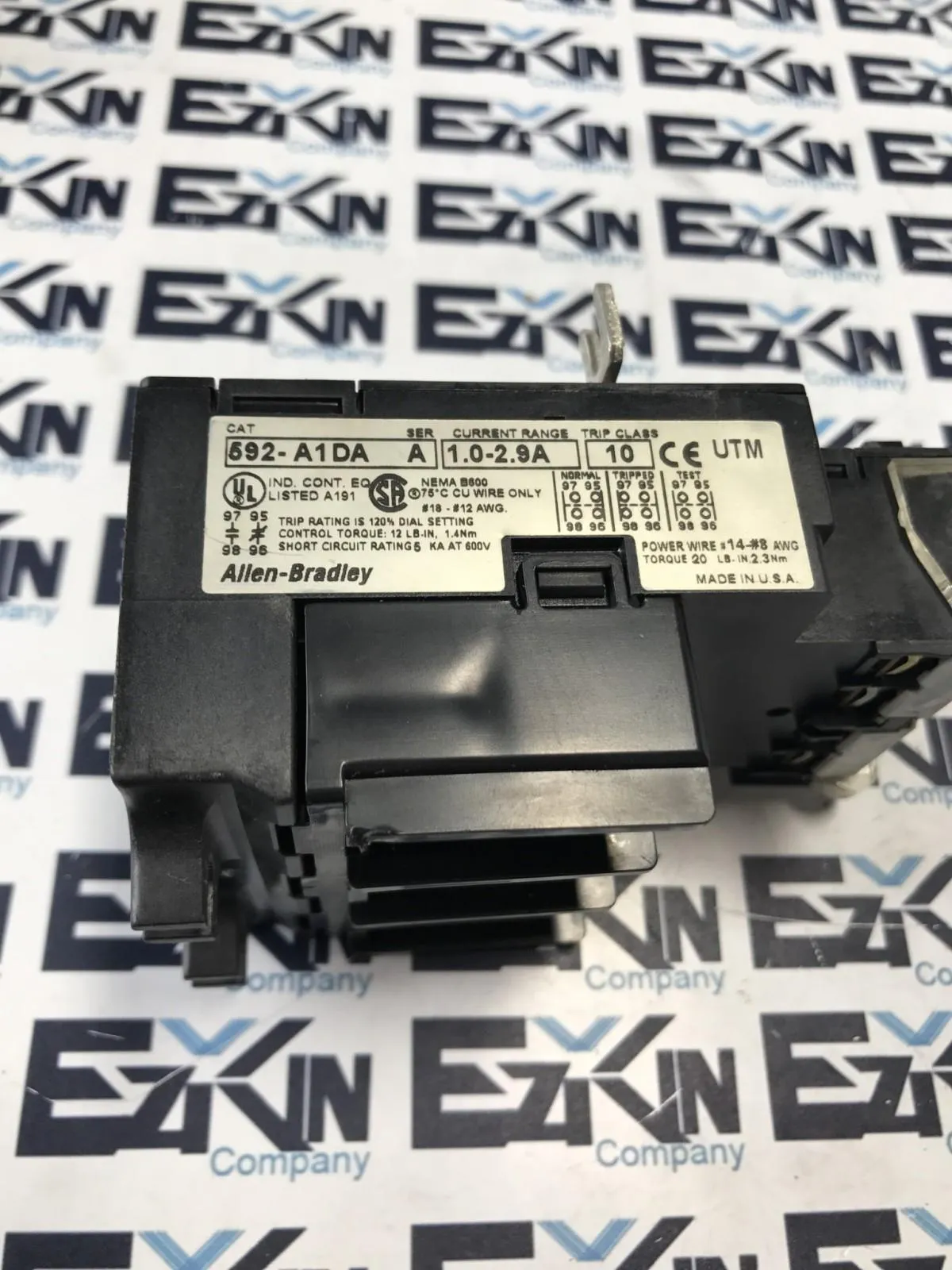 Allen Bradley 592-A1DA SER.A Overload Relay 600V 1.0-2.9A 