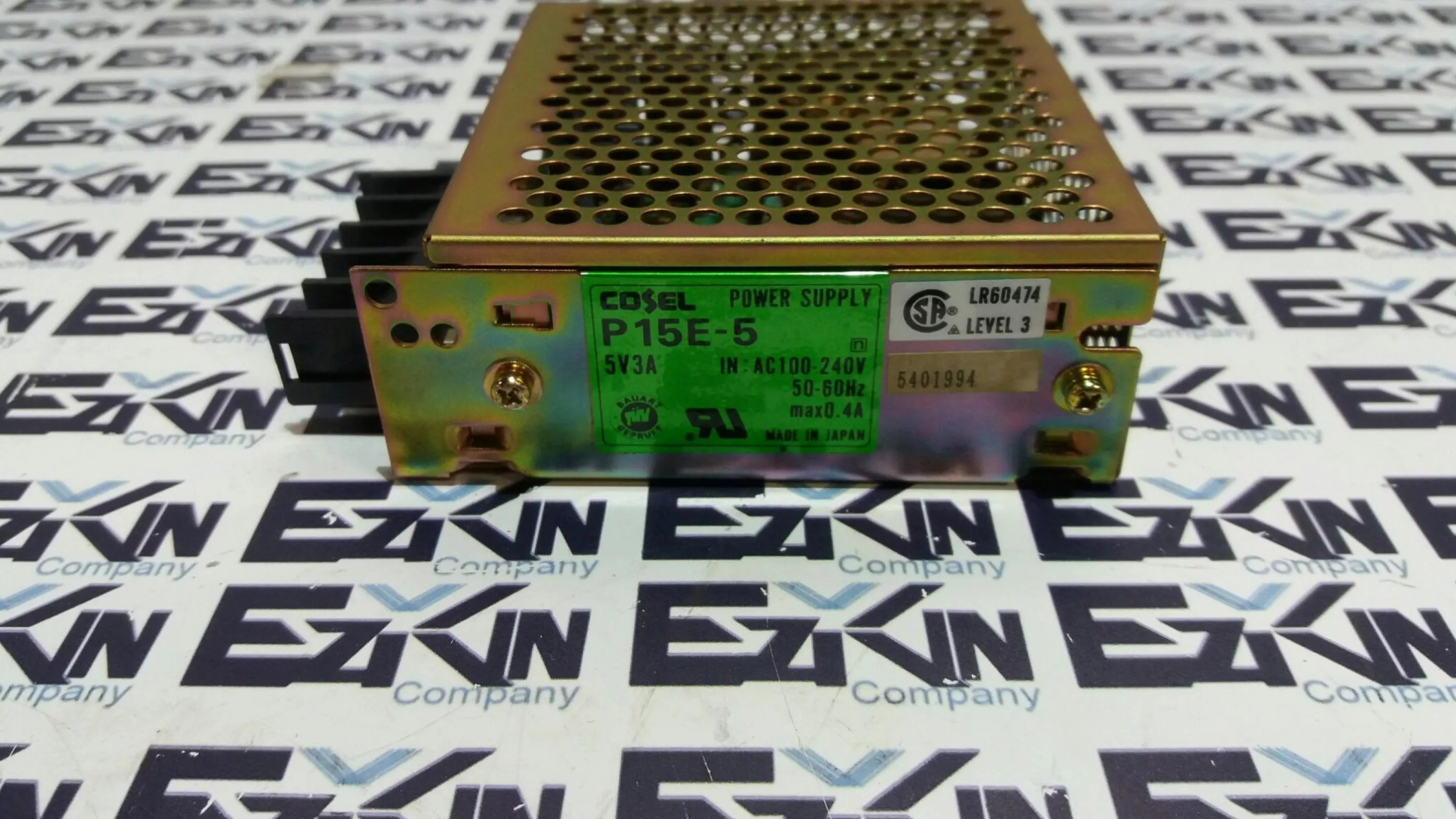 Cosel P15E-5 Power Supply, In 100-240VAC 0.4Amp Out 5VDC 3Amp 