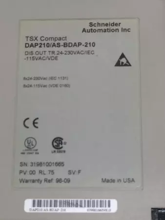 AEG DAP210/AS-BDAP-210 TSX Output Module 