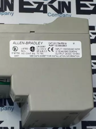 Allen-Bradley 1794-PS1/A Flex I/O Power Supply Module Input 120/230VAC Output 24VDC 1A 