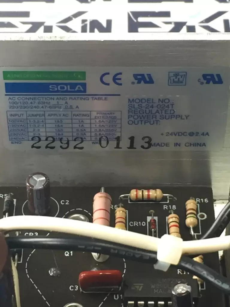 Sola SLS-24-024T Power Supply, Output 24VDC 2.4A 