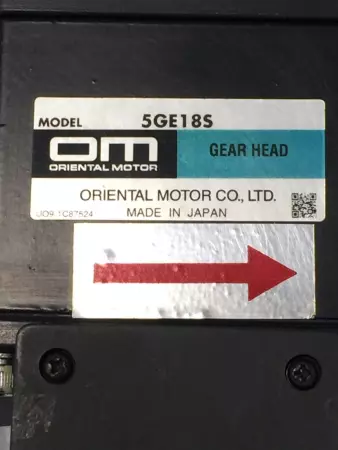 Oriental Motor Co. 5GE18S Gear Head / 5IK60GE-AW2T Induction Motor 