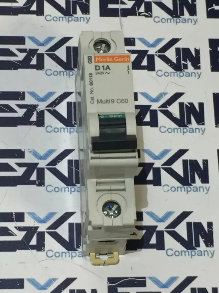 Merlin Gerin 60118 D1A Multi 9 C60 Circuit Breaker, 1-Pole 240V 1A 