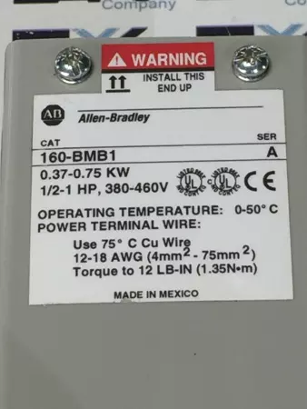 Allen-Bradley 160-BMB1 SER.A Dynamic Brake Module Ser. A  0.5-1.0 HP 380-460V 