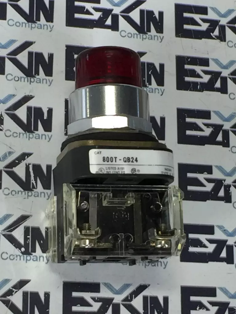 Allen-Bradley 800T-QB24R SER.T Illuminated Push Button Switch 2-Pole 24V AC/DC 