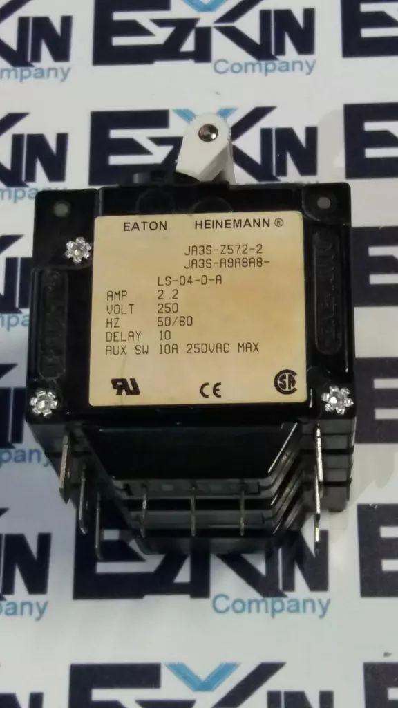 Eaton Heinemann JA3S-Z572-2 3-Pole Circuit Breaker, 250V 2.2Amp 