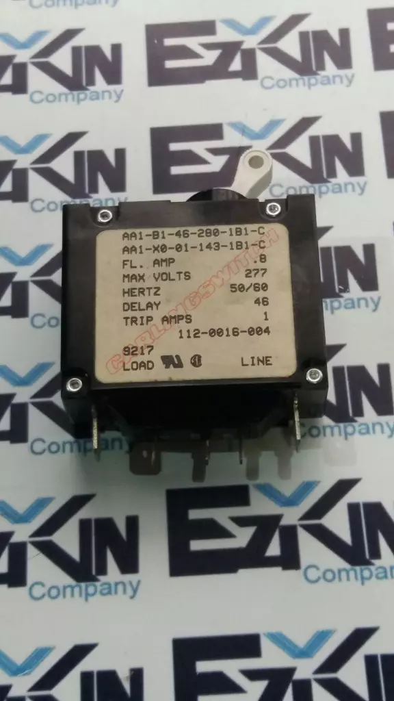 Carling Switch AA1-46-280-1B1-C 1-Pole Circuit Breaker, 0.8A 277V 