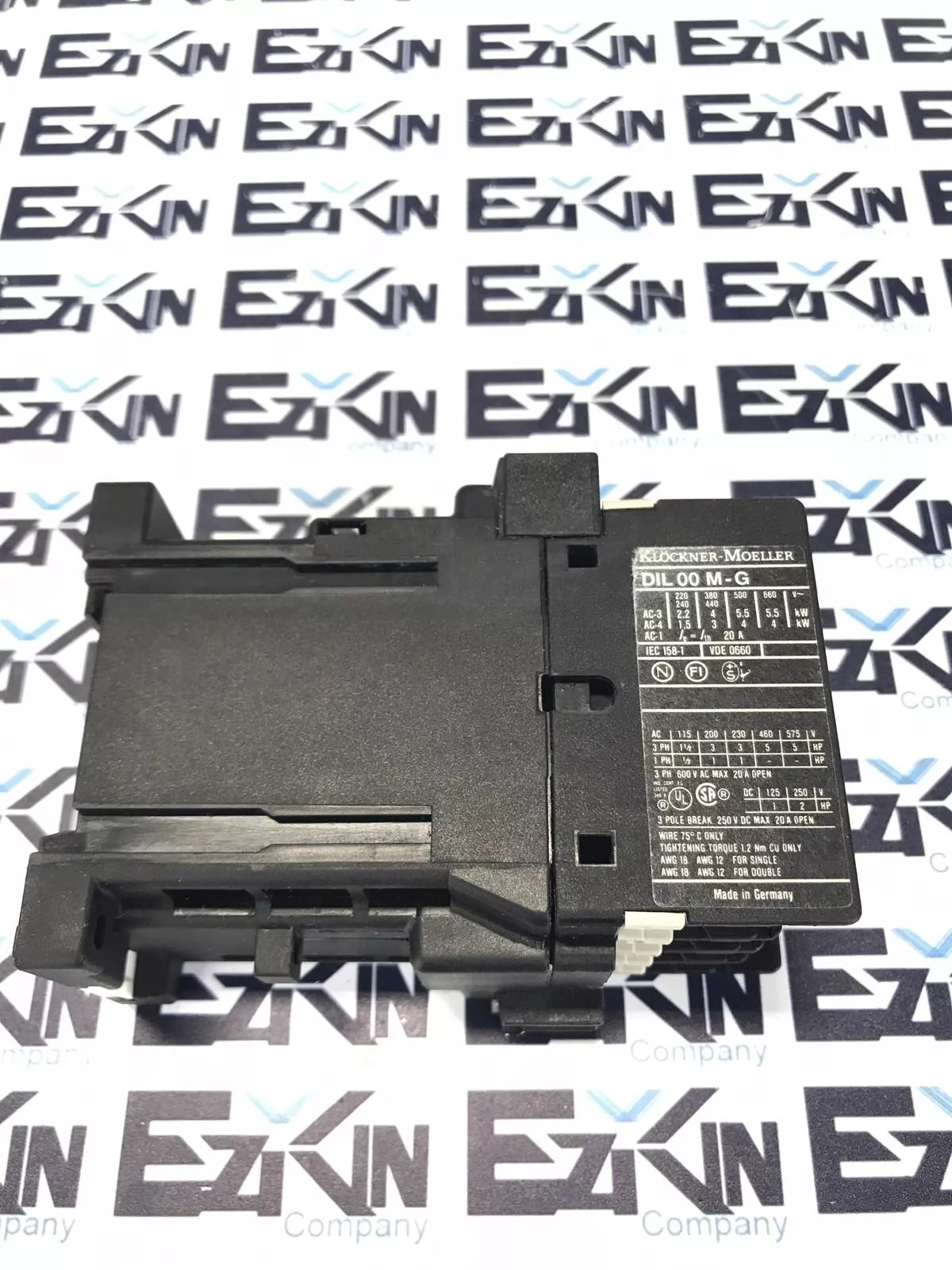 Moeller DIL 00 M-G 3-Pole Contactor, 600VAC 250VDC 20A 