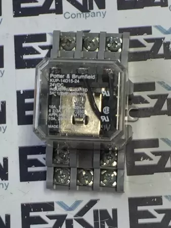 Potter & Brumfield KUP-14D15-24 24VDC Relay 24 VDC Coil W/Socket Base 