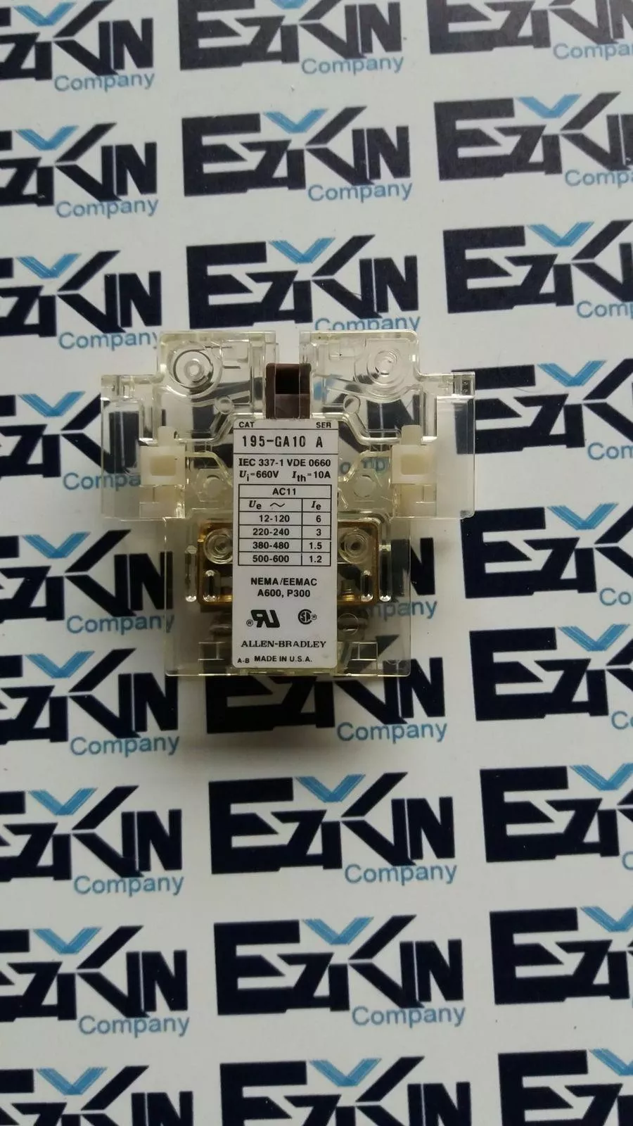 Allen-Bradley 195-GA10 SER.A Auxiliary Contactor, 660V 10A 