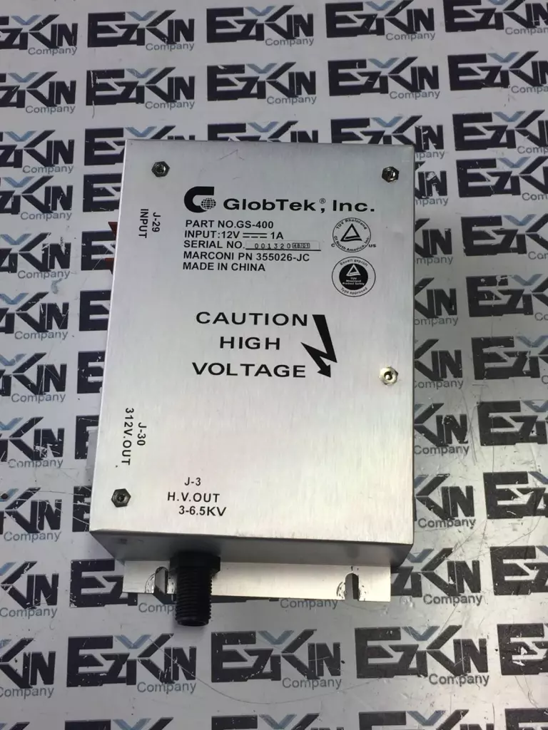 GlobTek Inc. GS-400 High Voltage Output Power Supply, Input 12V 1Amp 