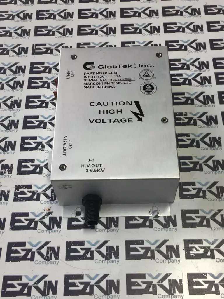 GlobTek Inc. GS-400 High Voltage Output Power Supply, Input 12V 1Amp 