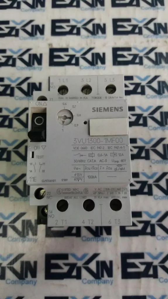 Siemens 3VU1300-1MF00 Motor Starter-Protector 600VAC Range 0.6-1.0Amp 