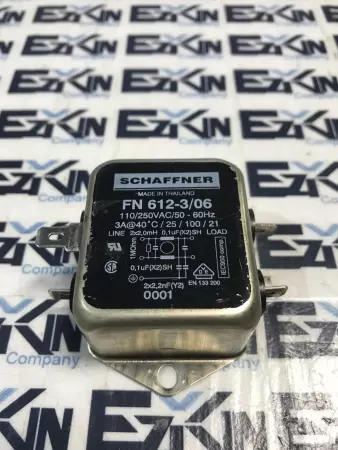 Schaffner FN 612-3/06 Power Line Filter 110-250VAC 3Amp 