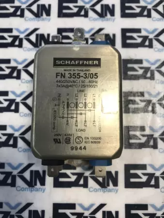 Schaffner FN 355-3/05 Power Line Filter 250VAC 3Amp 