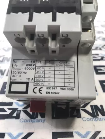 Moeller PKZM1-1 Manual Motor Starter-Protector 600V 5Amp Range 0.6-1.0Amp 