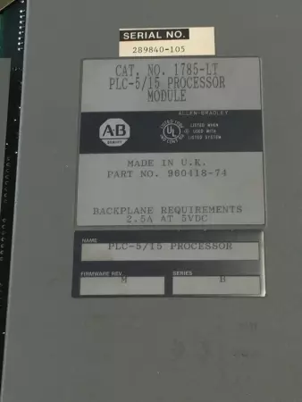 Allen-Bradley 1785-LT Processor Module 960418-74 