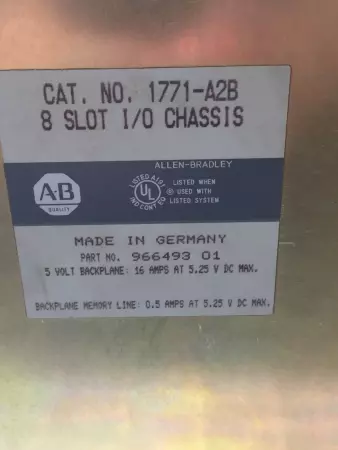 Allen-Bradley 1771-A2B 8-Slot I/O Chassis 