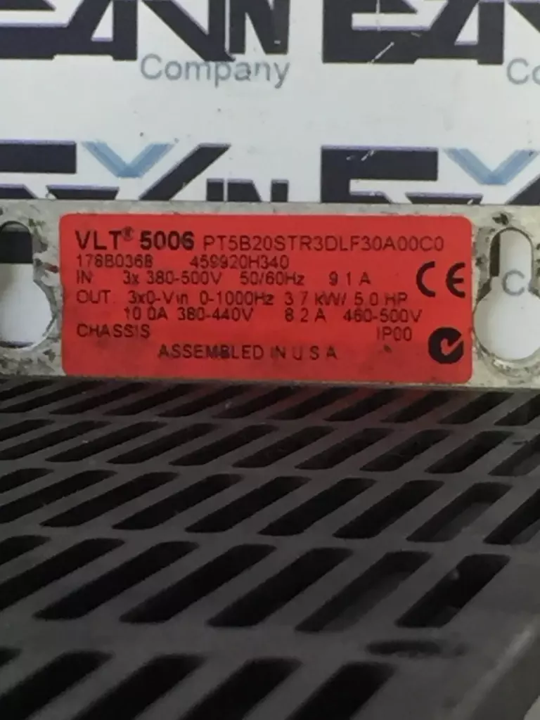 Danfoss PT5B20STR3DLF30A VLT 5000 Variable Speed Drive 380-500V 9.1Amp 5.0HP 