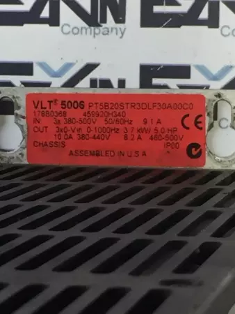 Danfoss PT5B20STR3DLF30A VLT 5000 Variable Speed Drive 380-500V 9.1Amp 5.0HP 