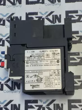 TELEMECANIQUE LRD 06 OVERLOAD RELAY 1-1.6A W/LAD7B106 TERMINAL BLOCK 