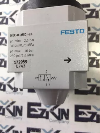 Festo HEE-D-MIDI-24 On-Off Pneumatic Valve 