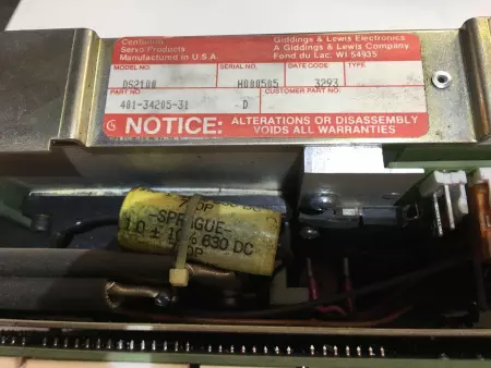 Giddings & Lewis DS2100 Centurion Servo Systems DS200 Drive Module 