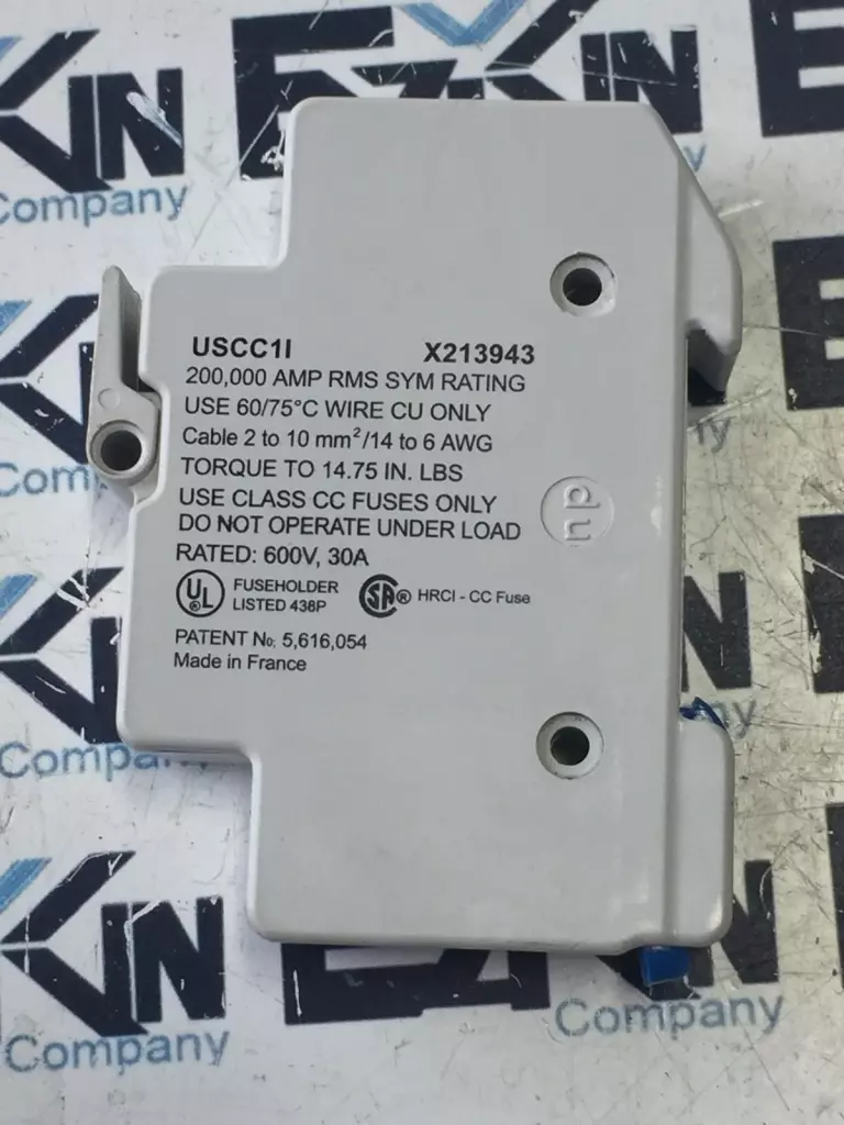 Ferraz Shawmut USCC1I Ultrasafe™ 1-Pole Fuse Holder, 600V 30A Class CC 