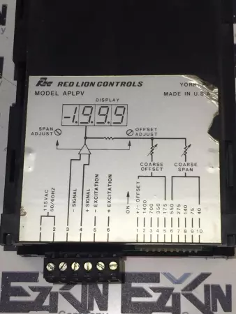 RED LION CONTROLS MODEL APLPV PROCESS VOLTMETER 115VAC 50/60Hz