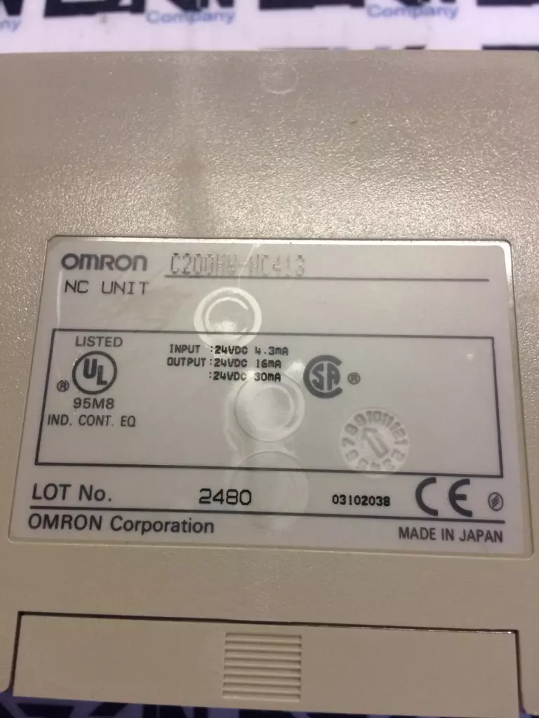 Omron C200HW-NC413 NC Unit 24VDC 