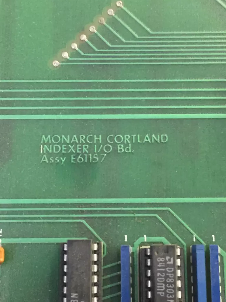 Monarch Cortland E61156/7 Indexer I/O Board 