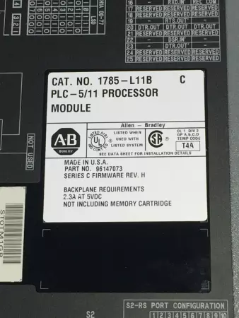 ALLEN BRADLEY 1785-L11B SER.C PLC-5/11 PROCESSOR MODULE 