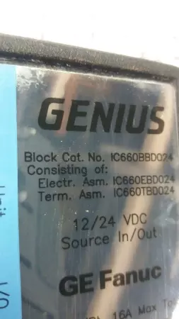 GE Fanuc IC660BBD024 Genius I/O Block 12/24VDC 