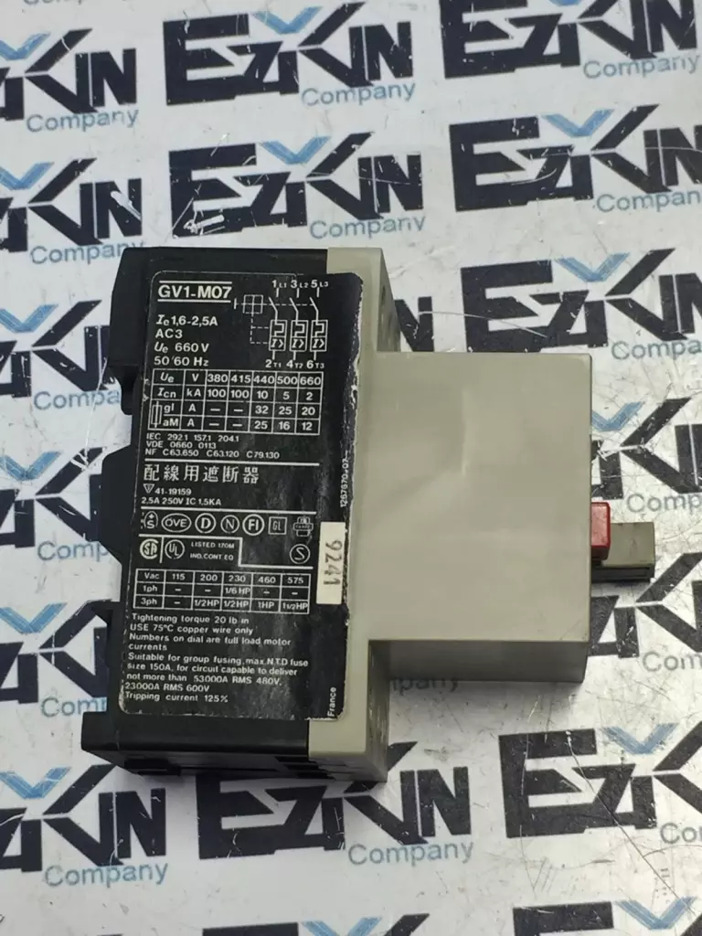 Telemecanique GV1-M07 Manual Motor Starter/Protector, 660V 1.6-2.5A 