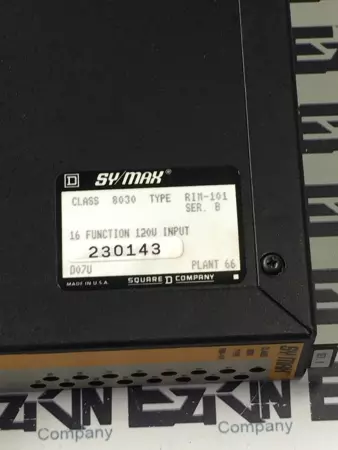 Square D RIM-101 SER.B Class 8030 SY/MAX Input Module 16-Channel 