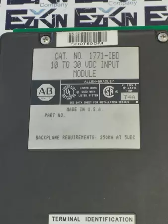 ALLEN BRADLEY 1771-IBD 10-30 VDC INPUT MODULE 