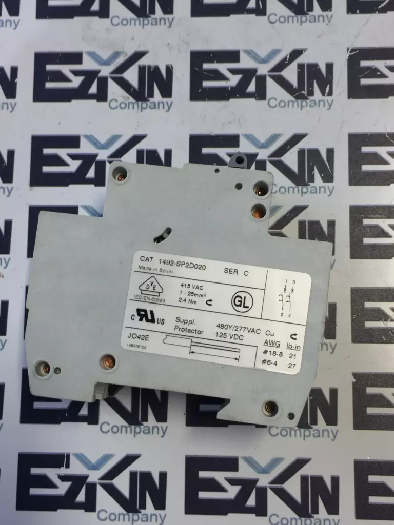 Allen Bradley 1492-SP2D020 SER.C Circuit Breaker. 480Y/277VAC 125VDC 2Amp 