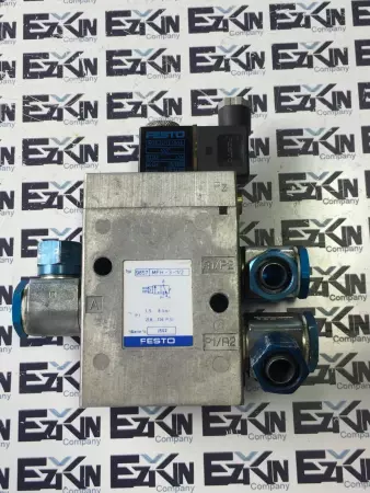 Festo 9857- MFH-3-1/2-S w/MSFG-24/42-50/60 Solenoid Valves 4527 DC coil