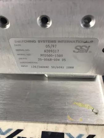 Switching Systems International PFD500-1500 Power Supply 120-240VAC 