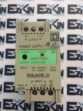 Square D 8440 PS24 Power Supply 100-240VAC/ 24VDC 0.32A 