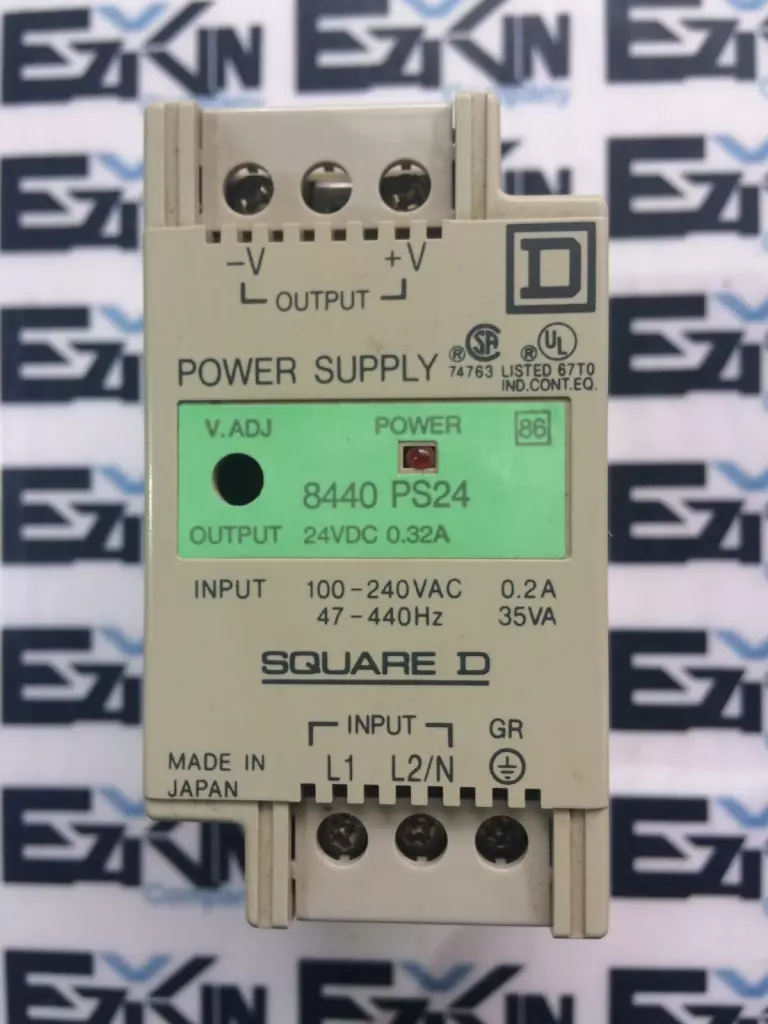 Square D 8440 PS24 Power Supply 100-240VAC/ 24VDC 0.32A 