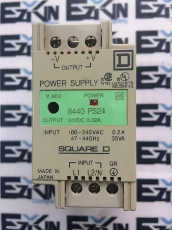 Square D 8440 PS24 Power Supply 100-240VAC/ 24VDC 0.32A 
