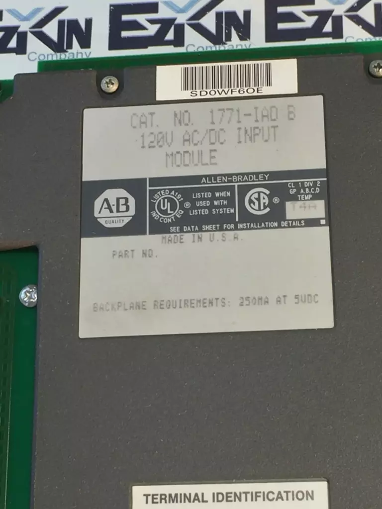Allen-Bradley 1771-IAD B 120V AC/DC Input Module 