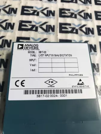 ANALOG DEVICES 3B17-02 LVDT INPUT 5V 5KHz EXCITATION