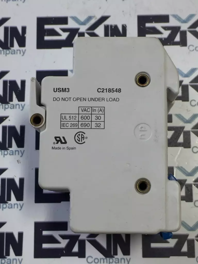 Ferraz Shawmut USM3 3-Pole Ultrasafe™ Fuse Holder,  30Amp 600V Class CC 