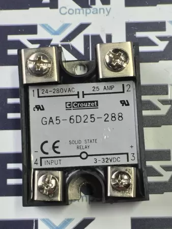 Crouzet GA5-6D25-288 Solid State Relay Input 3-32VDC Output 24-280VAC 25A 