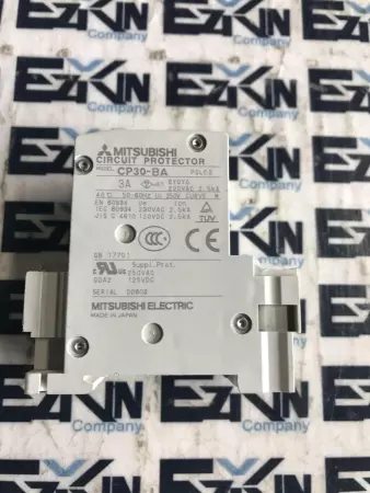 MITSUBISHI CP30-BA CIRCUIT PROTECTOR 3A 220 VAC POLE 2