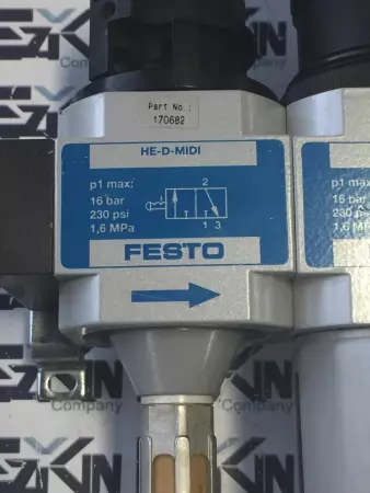 FESTO PNEUMATIC VALVE BLOCK LFR-D-MIDI/HE-D-MIDI/HEE-D-MIDI-24/HEL-D-MIDI/FRM-D