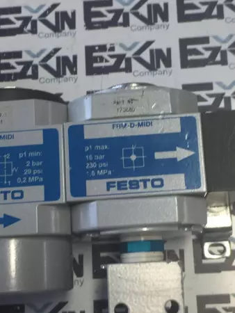 FESTO PNEUMATIC VALVE BLOCK LFR-D-MIDI/HE-D-MIDI/HEE-D-MIDI-24/HEL-D-MIDI/FRM-D