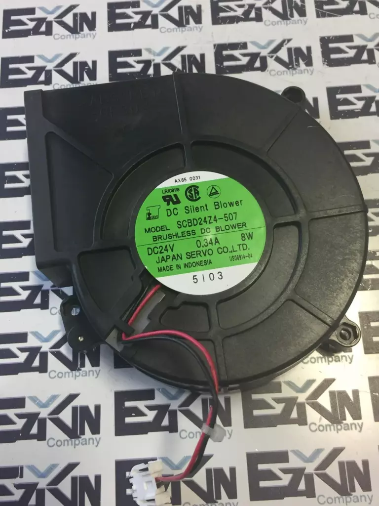 Japan Servo Co. Ltd. SCBD24Z4-507 Brushless DC Blower, 24DCV 0.34A 8W 